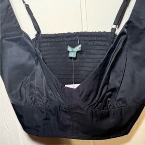 Wild Fable Black Crop Top/Bralette with Adjustable Straps Womens size M NWT